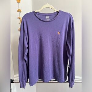 Men’s Polo Ralph Lauren long sleeve tee Purple and Orange